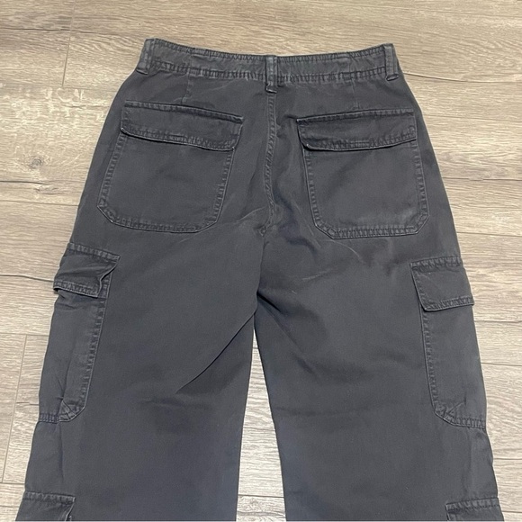 Zara Women's Multi Pocket Cargo High Waist Pants Straight Leg Size 4 Gray - Picture 9 of 9